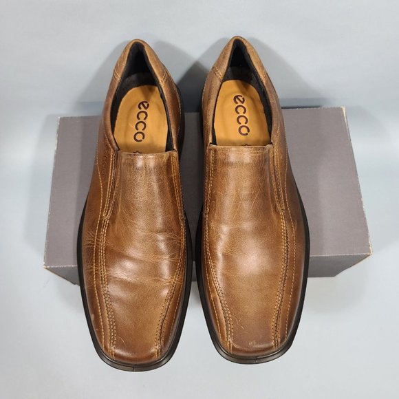 Ecco Helsinki Oxford Dress Shoes Men's Size EU45 US 11-11.5 Cocoa Brown Leather - Picture 3 of 9